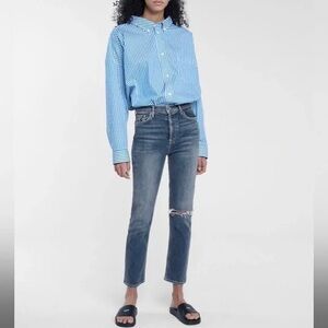 Classic Blue Straight-Leg women Jeans